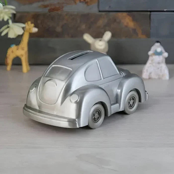 SKARBONKA AUTKO SREBRNE SAMOCHÓD | PIOTR - Srebrny / 7 x 14 cm / Metal