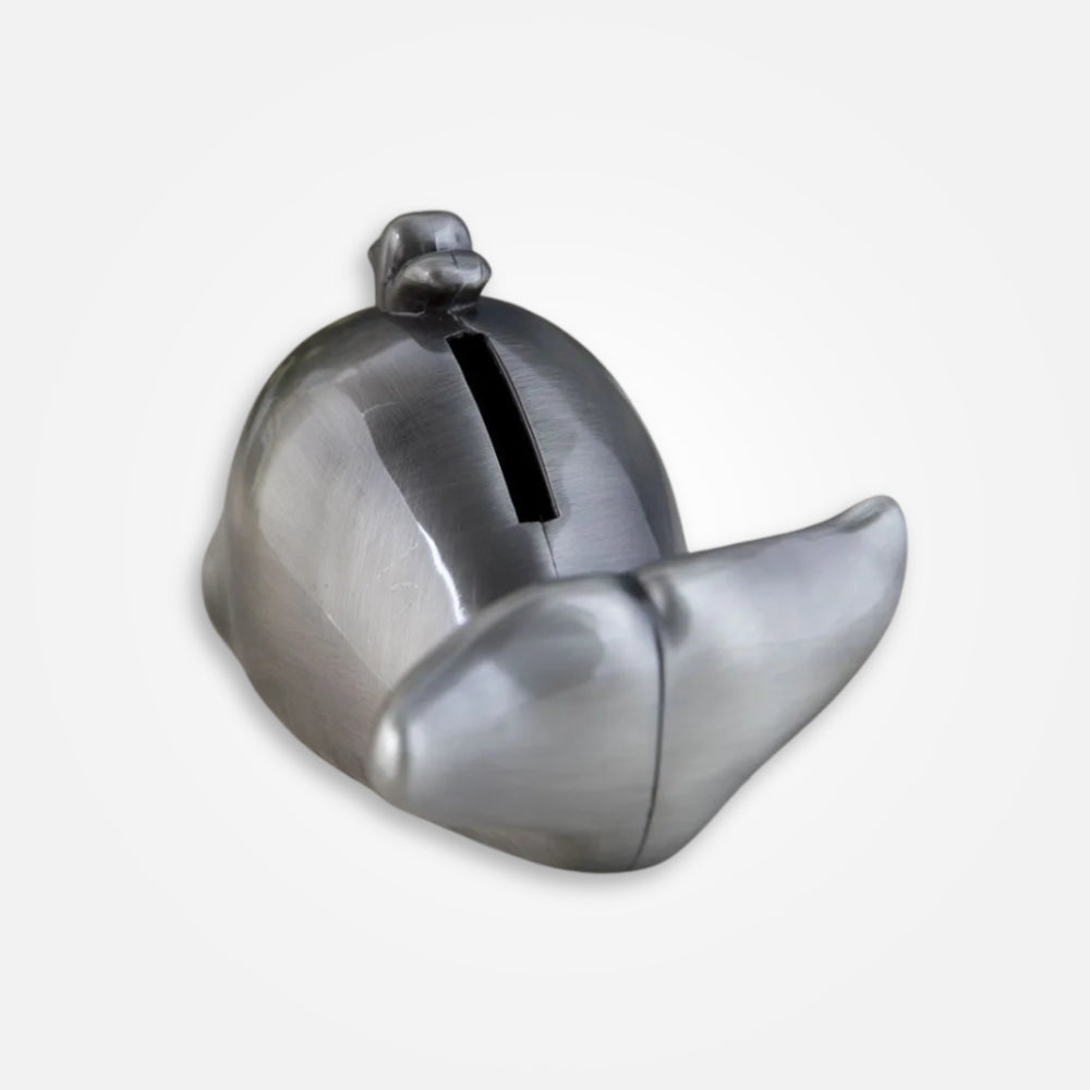 SKARBONKA WIELORYB | ADA - Srebrny / 7.5 x 12 cm / Metal