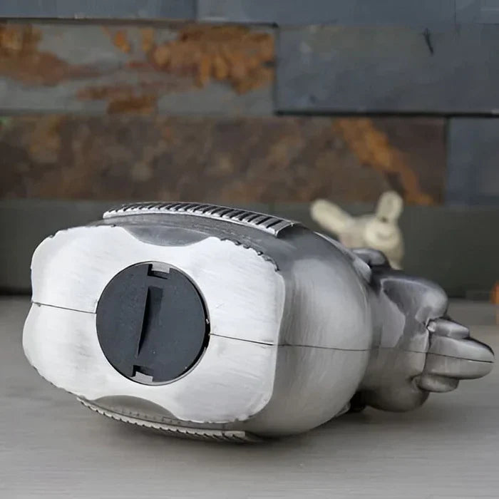 SŁOŃ SKARBONKA | OSKAR - Srebrny / 12 x 13.8 cm / Metal