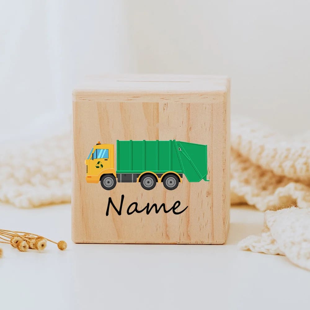 AAA.personalizowana skarbonka dla chłopca - Camion de poubelle - Tirelire