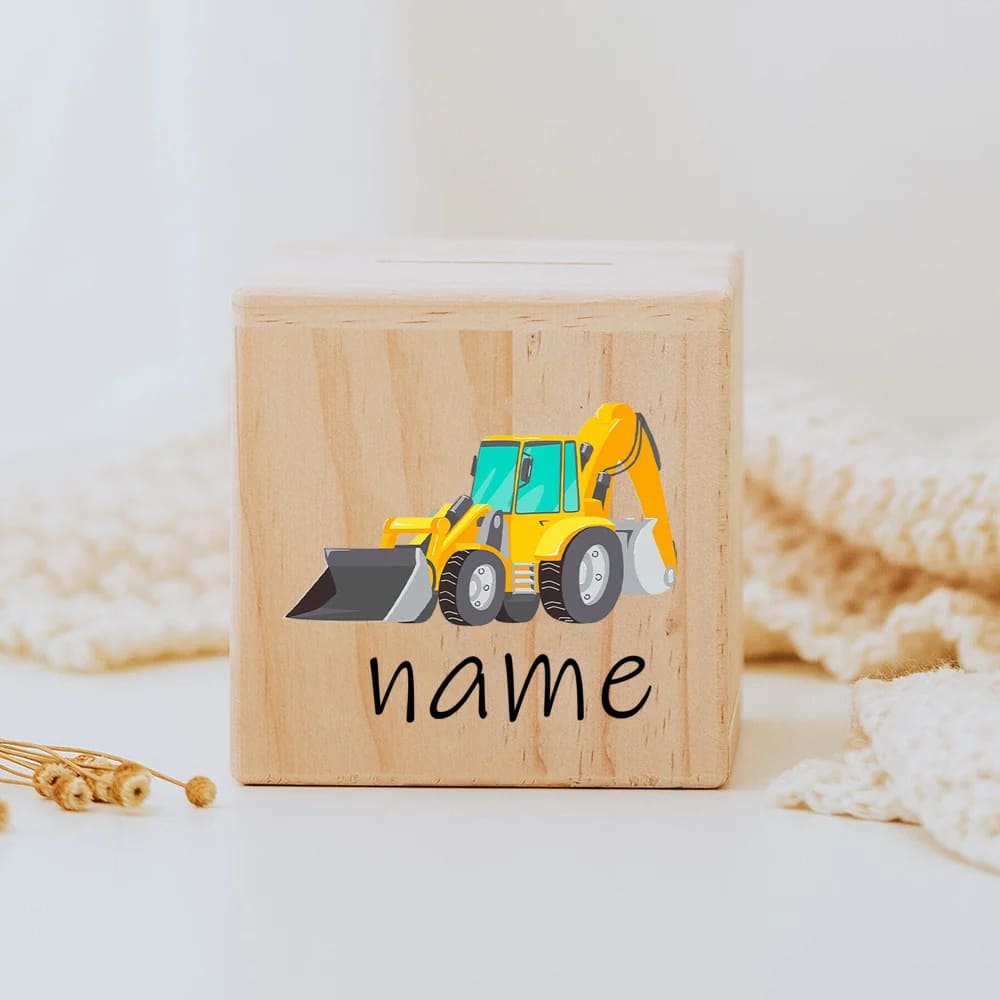 AAA.personalizowana skarbonka dla chłopca - Pelleteuse jaune - Tirelire