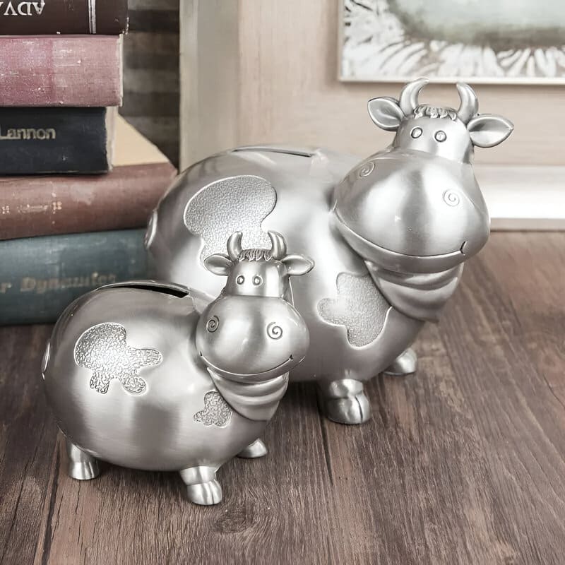 AAA.skarbonka designerska krowa - Argent / Moyen - Tirelire