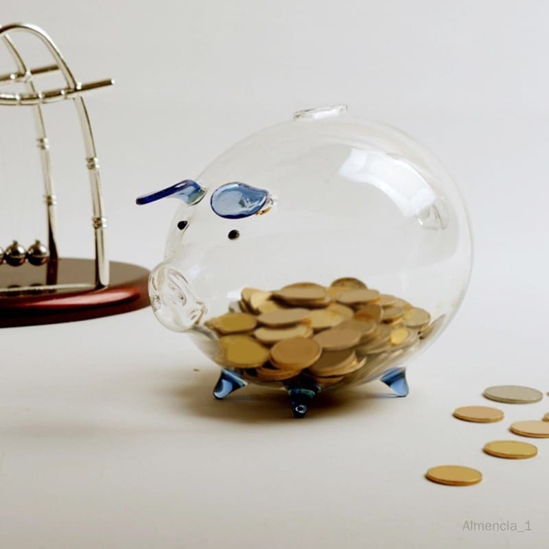 AAA.świnka szklana skarbonka - Tirelire