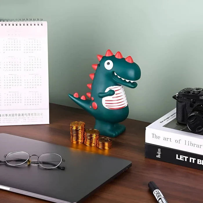 DINOZAUR SKARBONKA | FILIP - Zielony / 27 x 21 cm