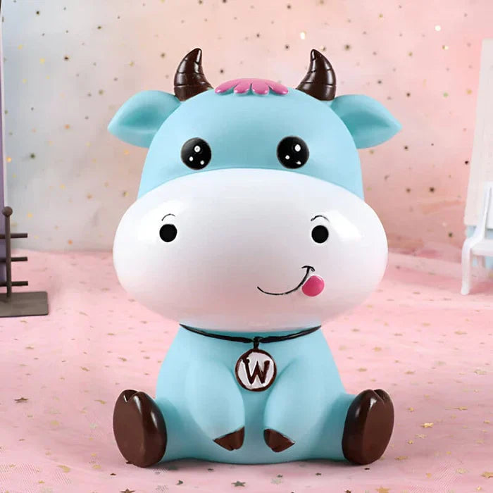 KROWA Z ROGIEM SKARBONKA | MARCEL - Brązowy / 17 x 13 cm