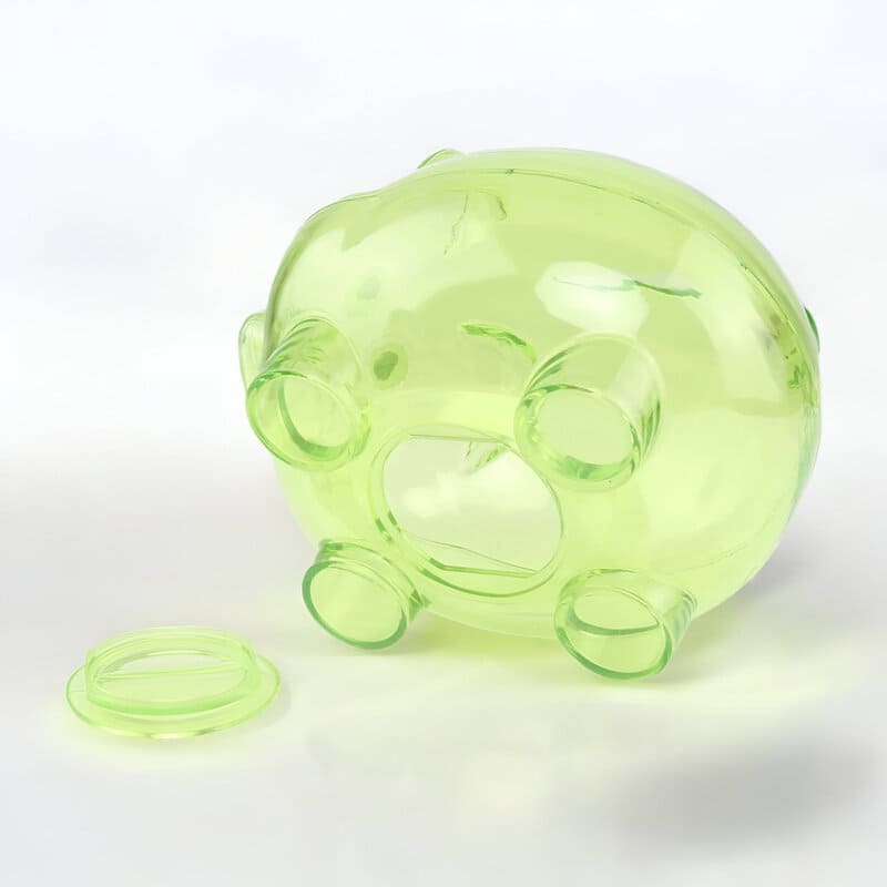 PLASTIKOWA ŚWINKA SKARBONKA PRZEZROCZYSTA - Tirelire