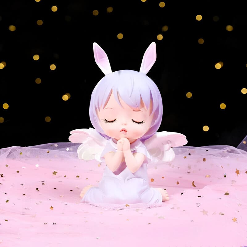 SKARBONKA ANIOŁEK - Fioletowy / 8.5 x 6 x 11.5 cm - Tirelire