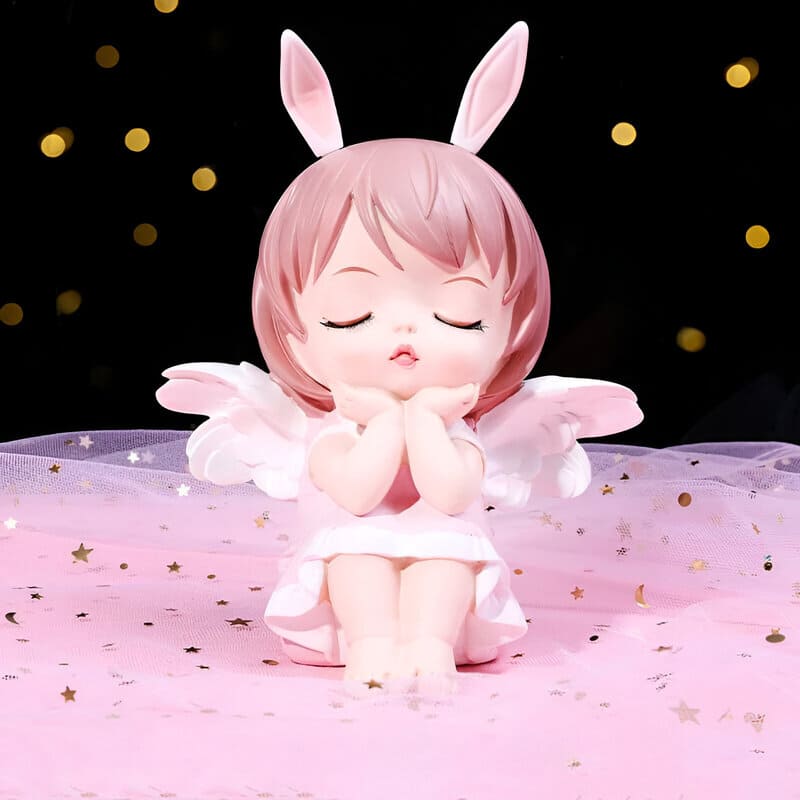 SKARBONKA ANIOŁEK - Różowy / 16 x 11 x 21 cm - Tirelire