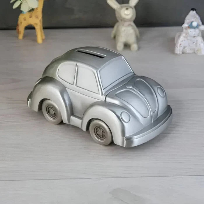 SKARBONKA AUTKO SREBRNE SAMOCHÓD | PIOTR - Srebrny / 7 x 14 cm / Metal