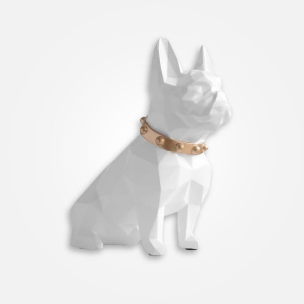 SKARBONKA BULDOG FRANCUSKI | HENRYK - Biały / 19 x 20 cm