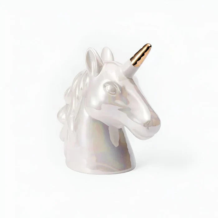 SKARBONKA JEDNOROŻEC | AURELIA - Biały / 14 x 13 cm