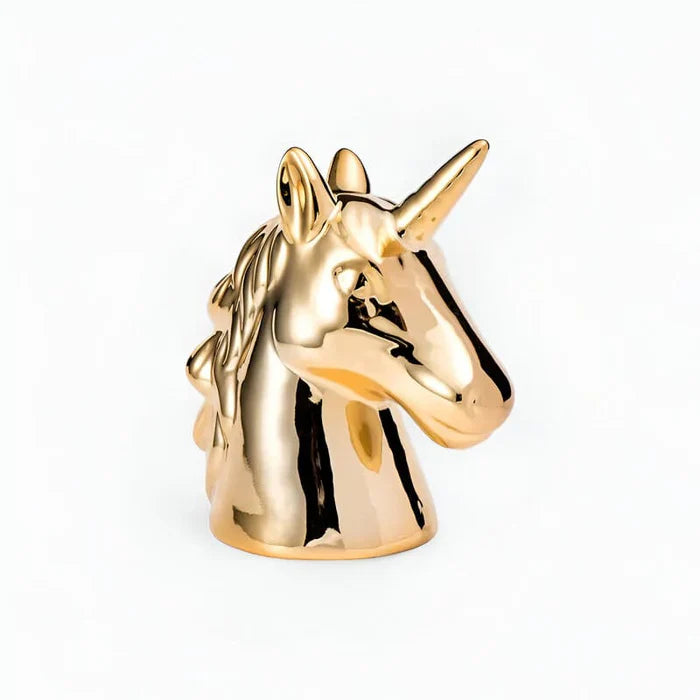 SKARBONKA JEDNOROŻEC | AURELIA - Złoty / 14 x 13 cm