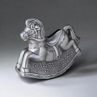 SKARBONKA KOŃ | CECYLIA - Srebrny / 11.5 x 13.5 cm / Metal