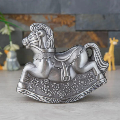 SKARBONKA KOŃ | CECYLIA - Srebrny / 11.5 x 13.5 cm / Metal