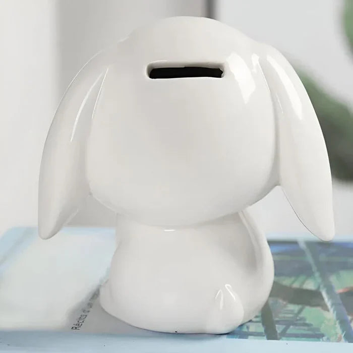 SKARBONKA KRÓLICZEK | MILENA - Biały / 11.2 x 10.4 cm / Ceramiczny