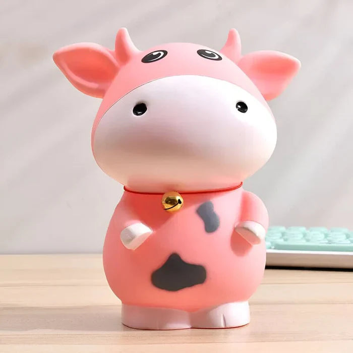 SKARBONKA KROWA | MARIA - Różowy / 14 x 11 cm