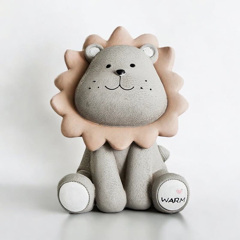 SKARBONKA LEW | ZUZANNA - Szary / Mały - Tirelire