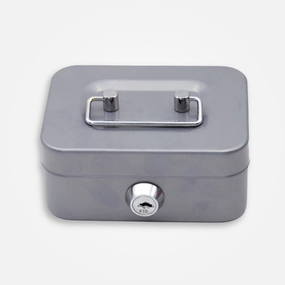 SKARBONKA METALOWA PUSZKA | CEZARY - Szary / 6 x 11.5 cm