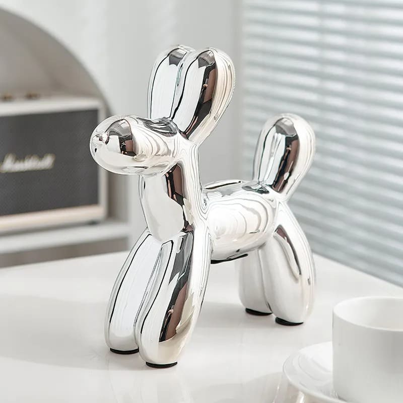 SKARBONKA PIES | LEON - Srebrny - Tirelire