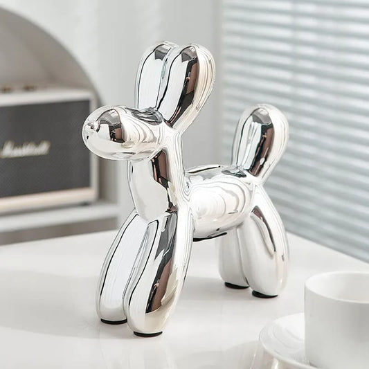 SKARBONKA PIES | LEON - Srebrny - Tirelire