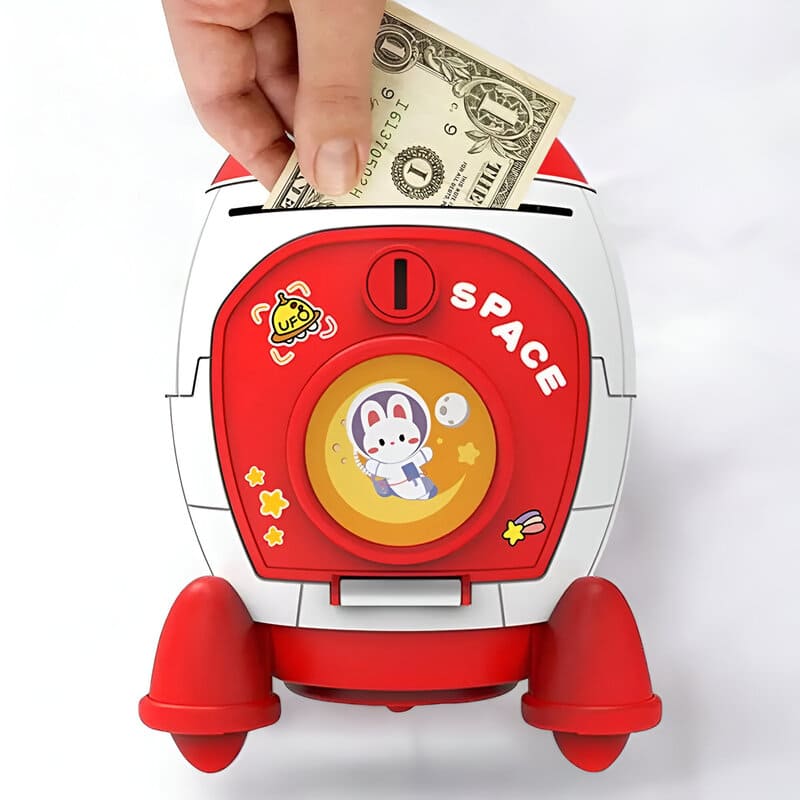 SKARBONKA RAKIETA - Czerwony - Tirelire