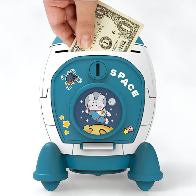 SKARBONKA RAKIETA - Niebieski - Tirelire