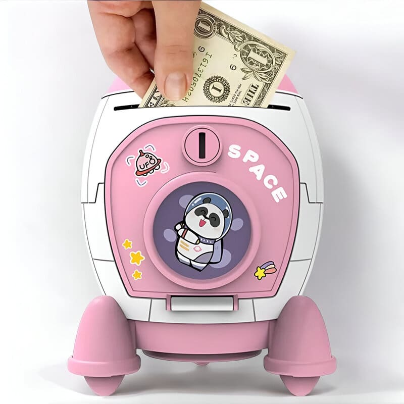 SKARBONKA RAKIETA - Różowy - Tirelire