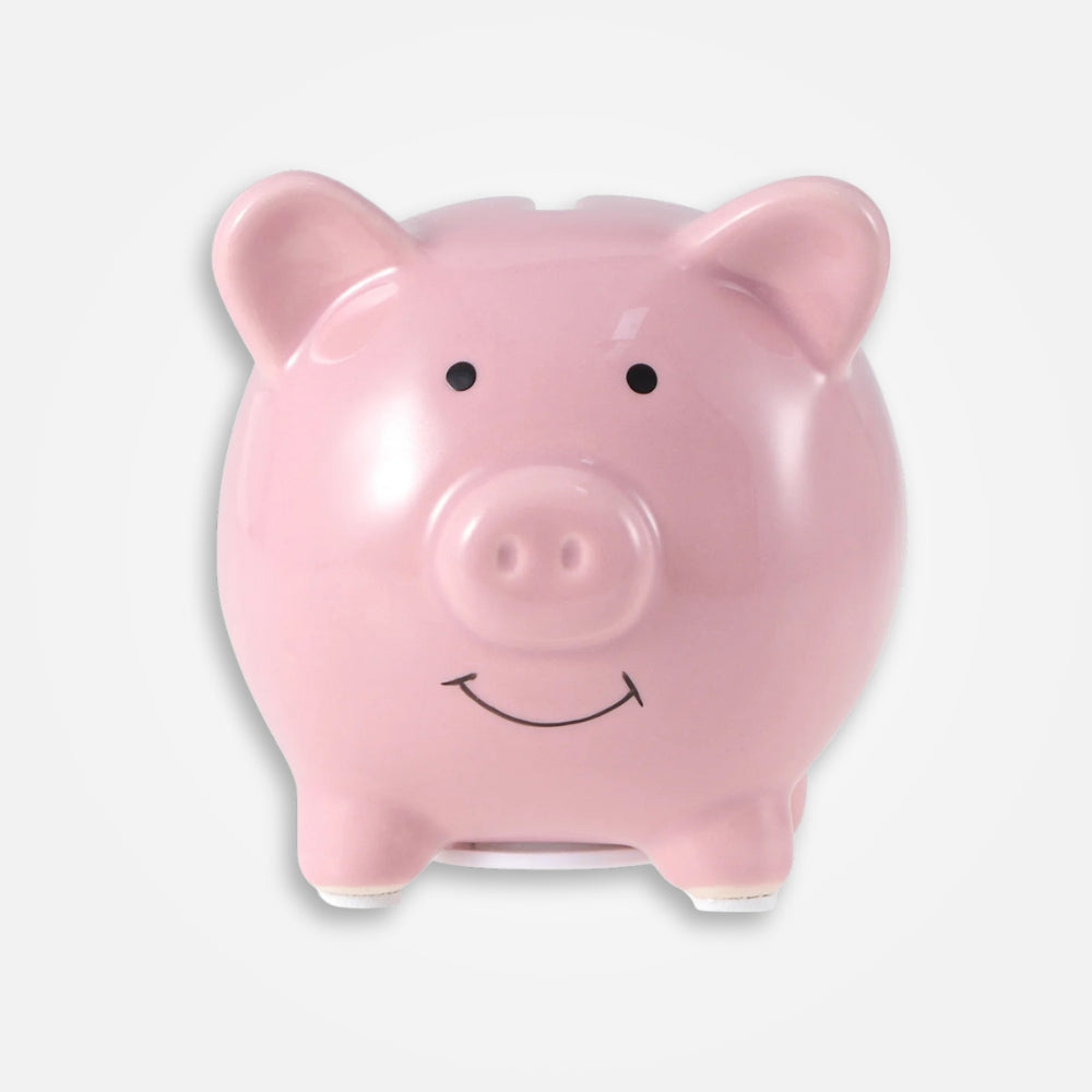 SKARBONKA RÓŻOWA ŚWINKA | ROZALIA - Różowy / 8.8 x 8.5 cm / Ceramiczny