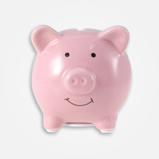 SKARBONKA RÓŻOWA ŚWINKA | ROZALIA - Różowy / 8.8 x 8.5 cm / Ceramiczny