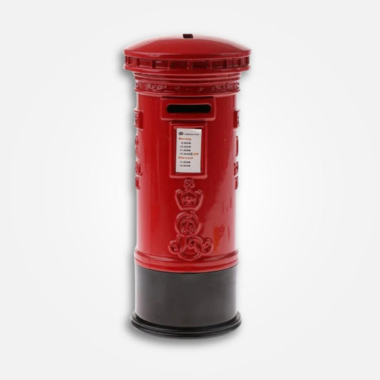 SKARBONKA SKRZYNKA POCZTOWA | TEODOR - Czerwony / 15 x 6 cm / Metal