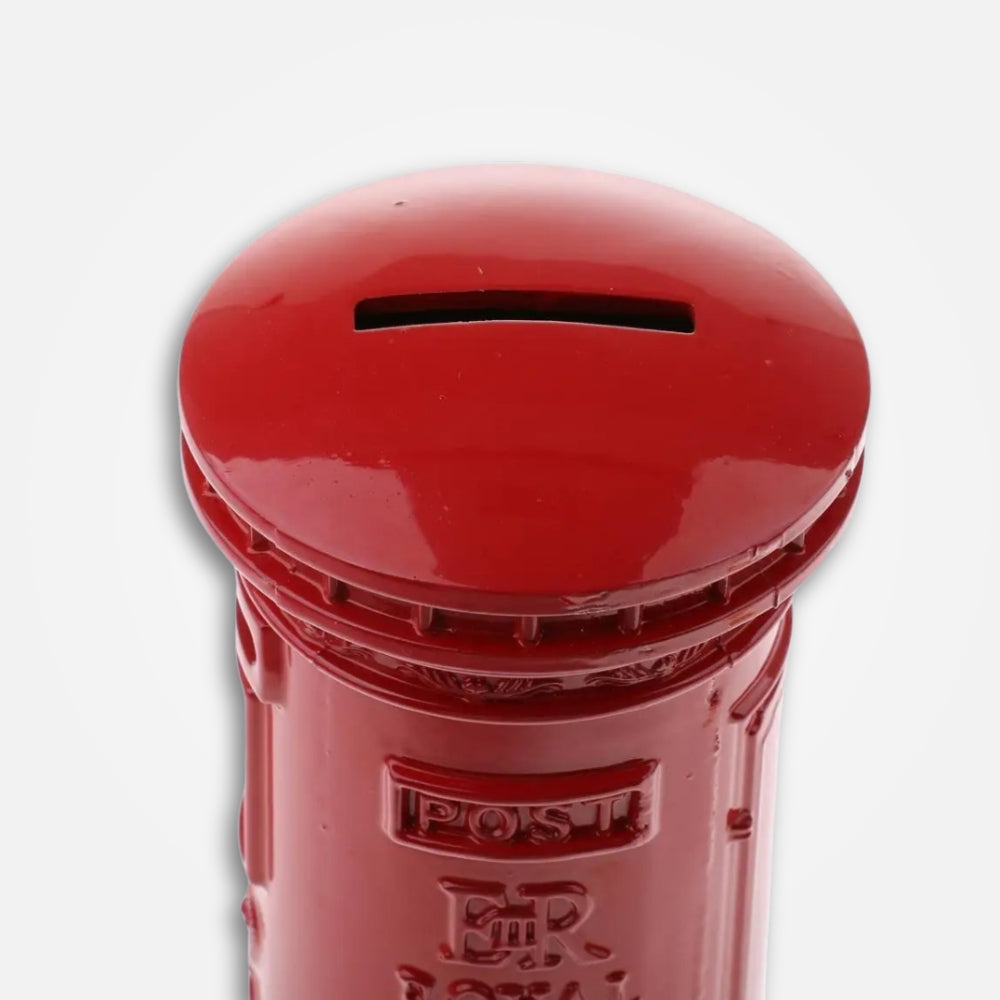 SKARBONKA SKRZYNKA POCZTOWA | TEODOR - Czerwony / 15 x 6 cm / Metal