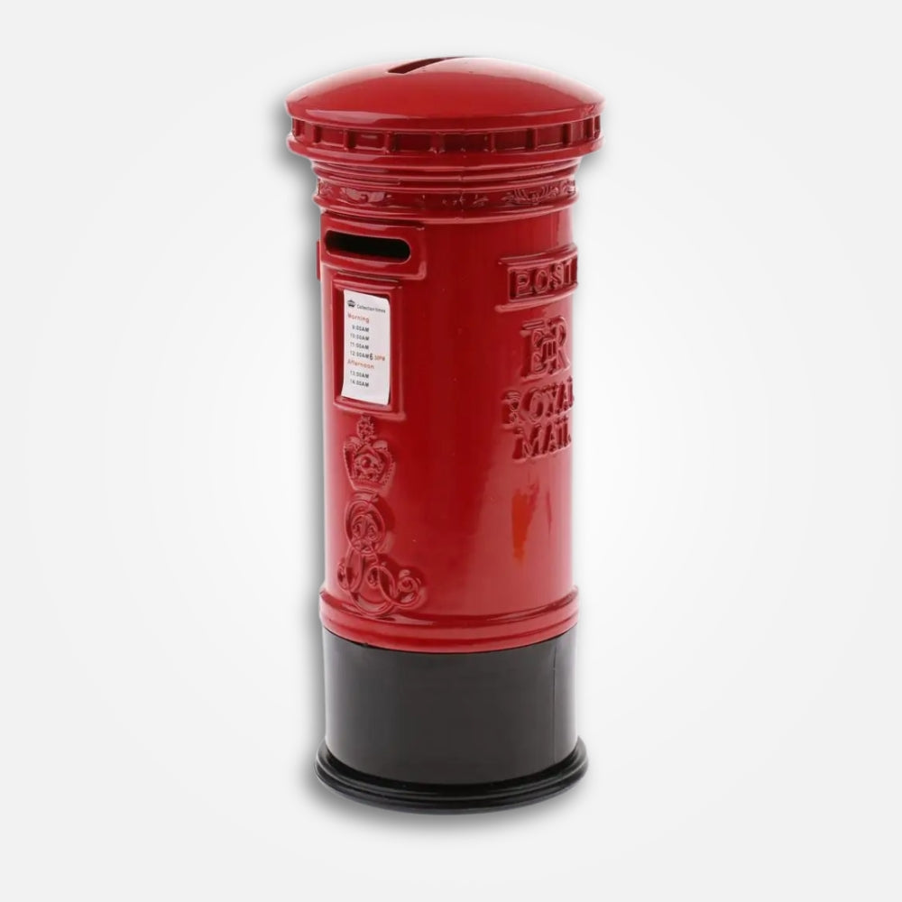 SKARBONKA SKRZYNKA POCZTOWA | TEODOR - Czerwony / 15 x 6 cm / Metal