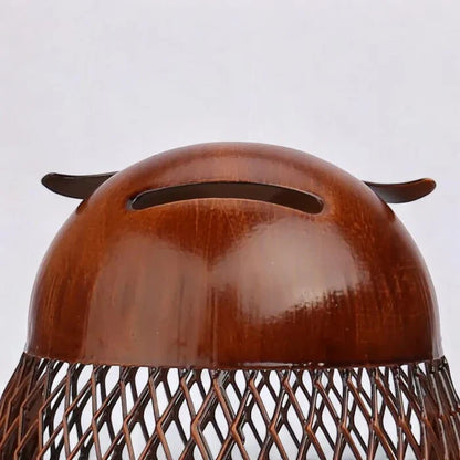 SKARBONKA SOWA | NIKOLA - Brązowy / 13.6 x 10.3 cm / Metal