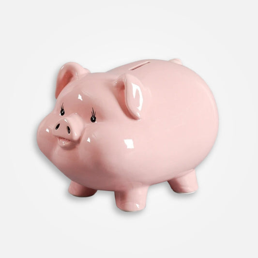 SKARBONKA ŚWINKA CERAMICZNA | NADIA - Różowy / 16 cm / Ceramiczny