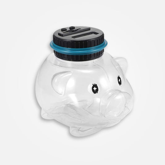 SKARBONKA ŚWINKA OTWIERANA | OSKAR - Biały / 14.5 x 14.5 cm