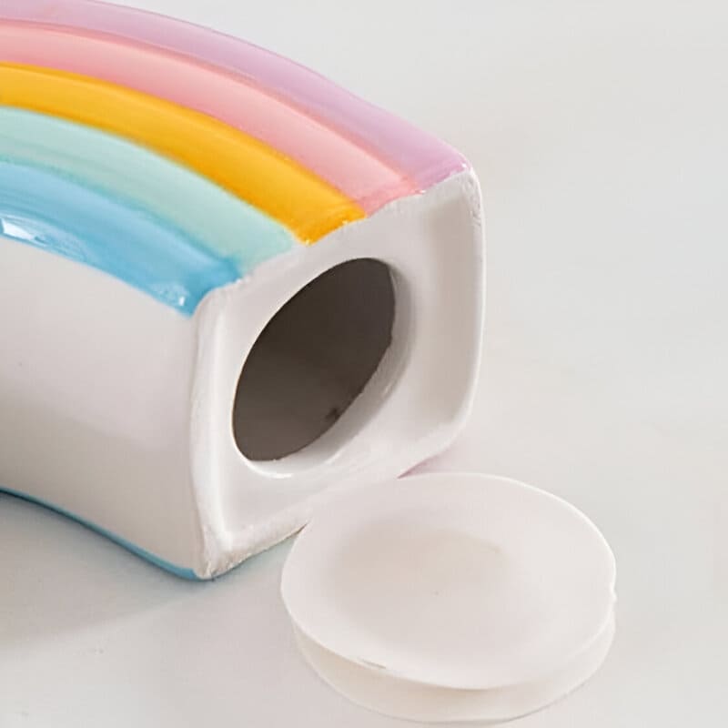 SKARBONKA TĘCZA | AGNIESZKA - Różowy / 6 x 17.8 cm / Ceramiczny