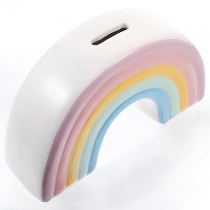 SKARBONKA TĘCZA | AGNIESZKA - Różowy / 6 x 17.8 cm / Ceramiczny