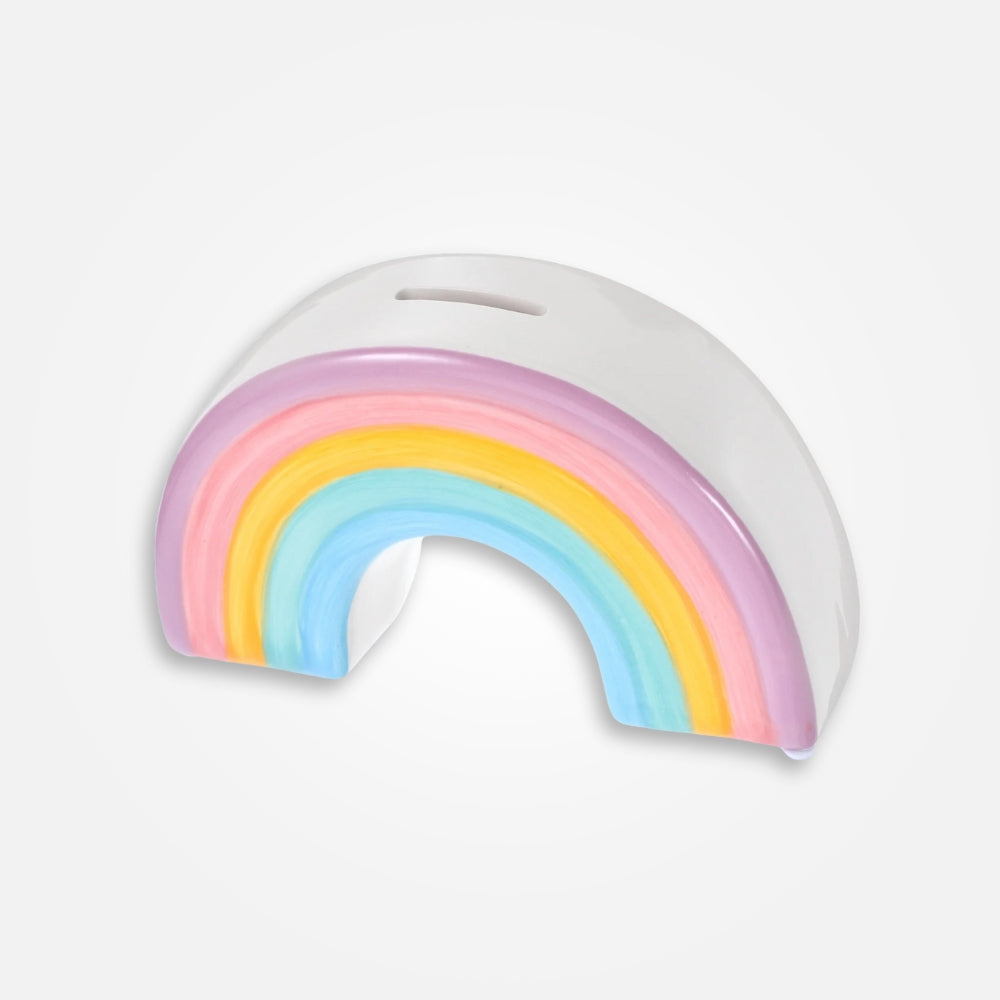 SKARBONKA TĘCZA | AGNIESZKA - Różowy / 6 x 17.8 cm / Ceramiczny