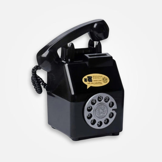 SKARBONKA TELEFON | ALICJA - Czarny / 16 x 10.5 cm