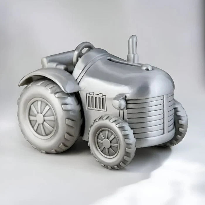 SKARBONKA TRAKTOR | MAKSYMILIAN - srebrny / 9.3 x 11.5 cm / Metal