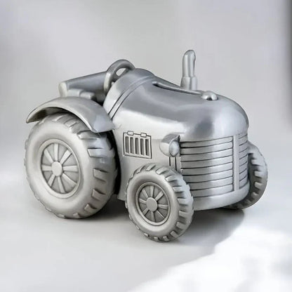 SKARBONKA TRAKTOR | MAKSYMILIAN - srebrny / 9.3 x 11.5 cm / Metal