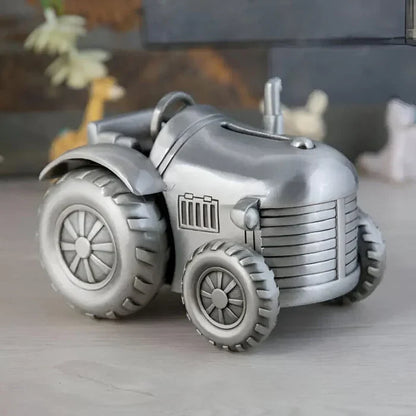 SKARBONKA TRAKTOR | MAKSYMILIAN - srebrny / 9.3 x 11.5 cm / Metal