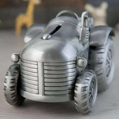 SKARBONKA TRAKTOR | MAKSYMILIAN - srebrny / 9.3 x 11.5 cm / Metal