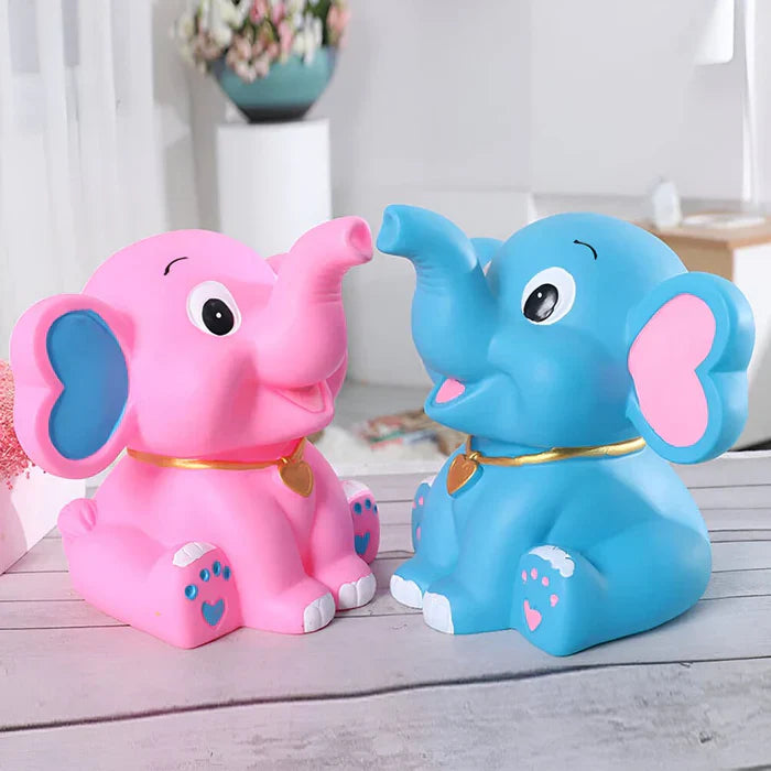 SŁONIK SKARBONKA | LILIANNA - Różowy / 17 x 24 cm